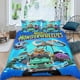 thumbnail image 2 of Ruedas Monstruo Poderosas Conjunto de sábanas temático, trío de piezas, cómodo y amigable con la piel, diseño único, regalo de decoración para el hogar para familiares, amigos y fans,173cm *218cm, 2 of 6