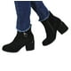 thumbnail image 2 of Botin Mujer Gamuza Taco Medio 09 Yassne Negro, 2 of 5
