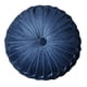 thumbnail image 2 of Almohada Redonda de Calabaza Pintuck para Silla o Sofá, Azul Oscuro, de Felpa, 2 of 3