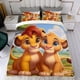 thumbnail image 4 of Rey León, Simba Conjunto de sábanas temático, trío de piezas, cómodo y amigable con la piel, diseño único, regalo de decoración para el hogar para familiares, amigos y fans,135cm *200cm, 4 of 6