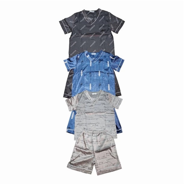Pack 3 Pijamas Hombre Satin Diseños Modernos