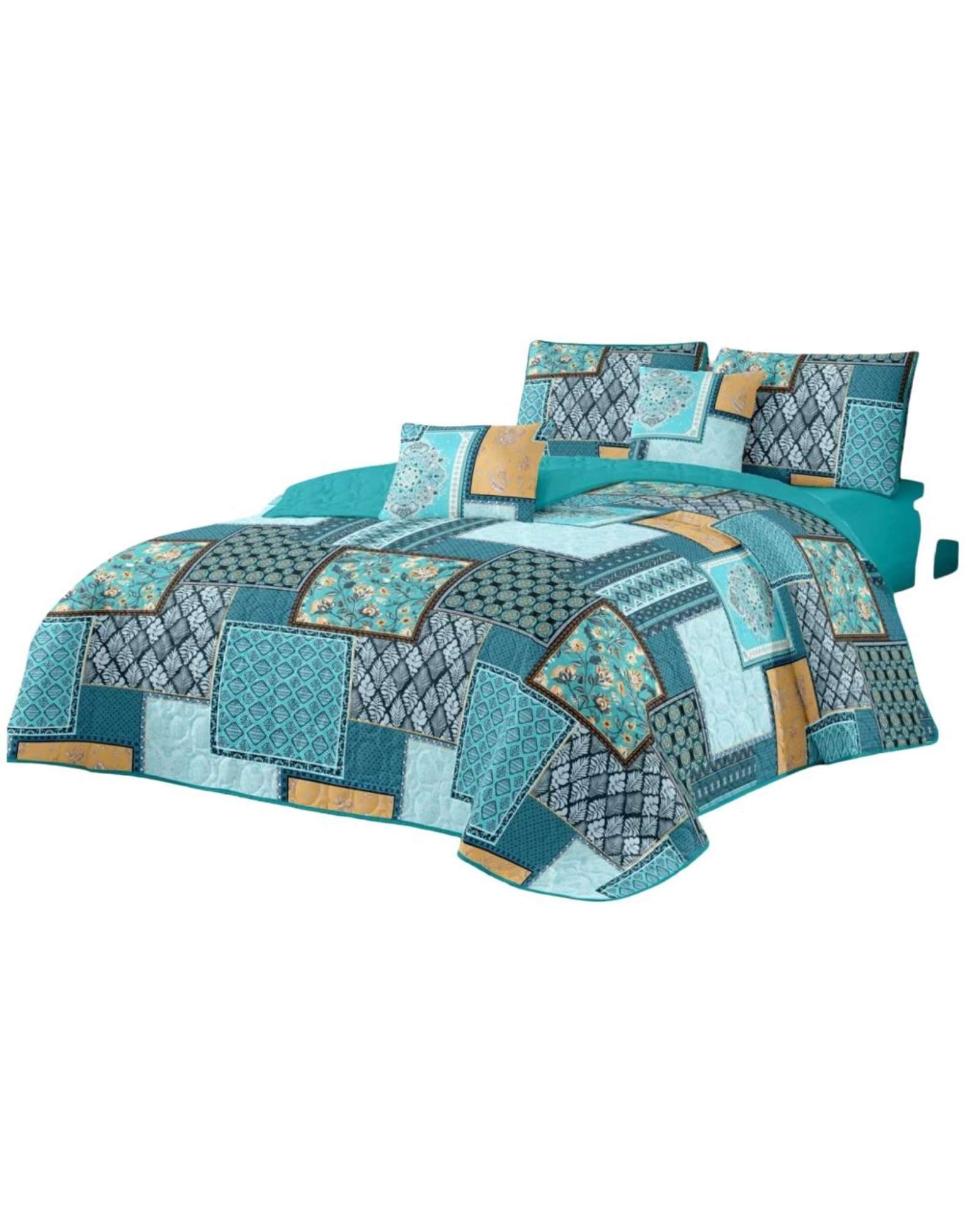 Genérico - Cubrecama Quilt Reversible Elegante Y Liviano 2 Plazas