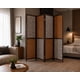 thumbnail image 1 of Biombo De Madera Resistente 4 Paneles Tejido H 200x180cm marron claro, 1 of 3