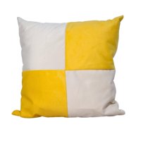 Máxima Design - Cojín Gabriela Blanco Amarillo Felpa 50X50 Cm