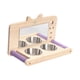 thumbnail image 4 of Bird Parrot -Bar, tira de alimentación de agua de alimentación de pájaros con tazas de alimentación, diversión, peso ligero, accesorios de jaula para con espejo, 4 of 5