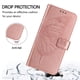 thumbnail image 4 of Funda cartera mariposa para Samsung Galaxy S24 con soporte y ranuras para tarjetas Oro rosa, 4 of 5