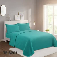 Casadeliacl - Juego De Sábanas Polar 2 Plazas Turquesa Liso