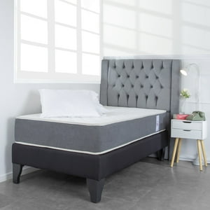 Base De Cama Focus 1.5 Plazas Lino Negro
