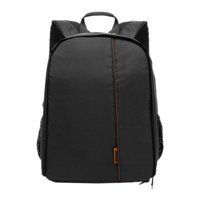 Magideal - Mochila Para Cámara Slr, Funda De Viaje Impermeable Para Mujeres Y Hombres, Resistente Y Multiusos. Negro Naranja