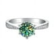 thumbnail image 1 of 1ct Moissanite Promise Ring - 925 Sterling Silver Engagement Ring for Weddings and Special Occasions - Choose from Multiple Colors - Perfect Gift for Your Loved One, 1 of 5