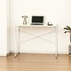 thumbnail image 3 of Mesa Escritorio Plegable de Metal y Madera Blanco 100x50x75 cm, 3 of 6