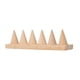 thumbnail image 3 of Soporte De Anillo En Forma De Cono, Adorno Duradero De Madera Para El Hogar, Tienda Minorista, Tocador, 6 Ranuras, 3 of 5