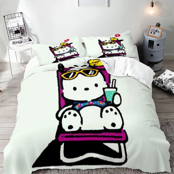 Pochacco Bedding Sets Comforter Cover Bed Cover Duvet Cover Pillow Case 2-3 Pieces Sets Kids Bedroom Decoration