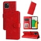 thumbnail image 1 of Funda tipo cartera FOXDOCK para Samsung Galaxy A03 , diseño girasol en relieve, cuero PU, cierre magnético, soporte y tarjetero, 1 of 5