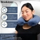thumbnail image 3 of Almohada de viaje Brookstone de espuma viscoelástica azul, 3 of 7