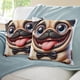 thumbnail image 3 of Pug Fundas de almohada de terciopelo con tema, regalos de funda de almohada, decoración para el hogar, cojín de lanzar, regalo de cumpleaños para fans y parejas.56*56cm., 3 of 6