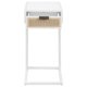 thumbnail image 2 of Mesa lateral en C Benjara Lanie de 1 cajón, blanca, con estructura metálica y ratán, 2 of 4