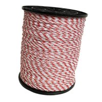 Magideal - Cuerda De Cerca Eléctrica Portátil, Cable De Alimentación De Cerca De 500M, Cuerda De Poliéster De Baja Resistencia Para Jardinería De Granja Ganadera