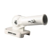 Magideal - Soporte De Mástil De Bandera, Soporte De Mástil De Bandera, Resistencia A La Oxidación, Soporte De Mástil De Bandera, Soporte De Montaje De Mástil Par Poste De Luz Blanco