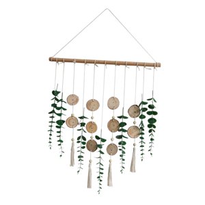 Magideal - Decoración De Pared De Eucalipto Artificial, Decoración De Pared De Plantas Bohemias, Decoración De Granja Bohemia Para Decoración Rústica Para Sala