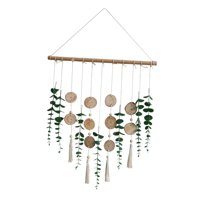 Magideal - Decoración De Pared De Eucalipto Artificial, Decoración De Pared De Plantas Bohemias, Decoración De Granja Bohemia Para Decoración Rústica Para Sala