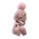 thumbnail image 3 of Conjunto De Gorro Y Bufanda De Invierno Para Niños, Gorro De Punto Para Niños De 3 A 9 Años, Color Rosa, 3 of 3