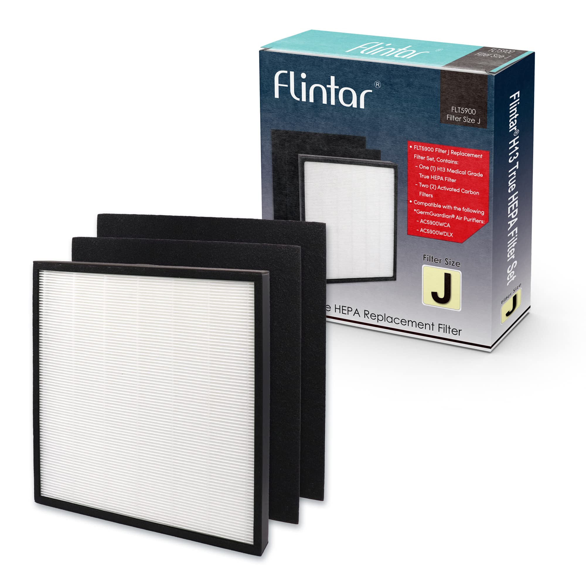 Filtro Purificador De Aire Flintar Flt5900 H13 True Hepa, Paquete De 1