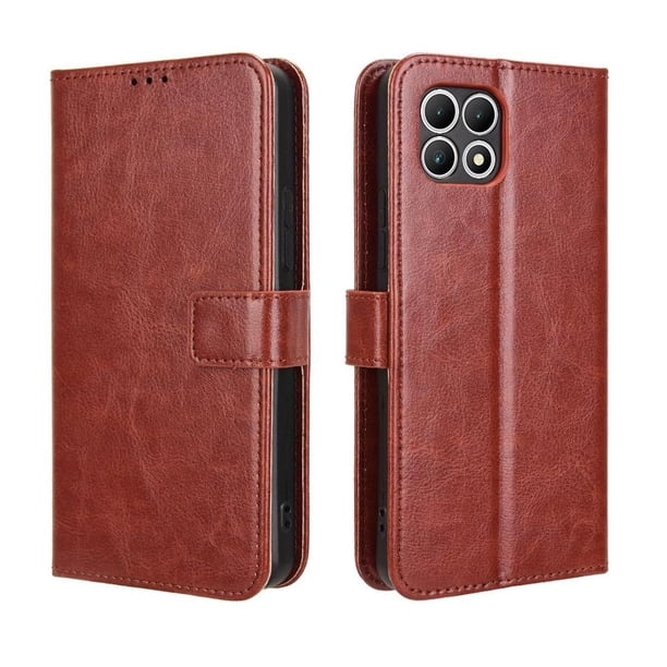 Funda tipo libro para T-Mobile Revvl 7 5G, cartera todo‑en‑uno, funda multifuncional con tarjetero y correa de muñeca desmontable