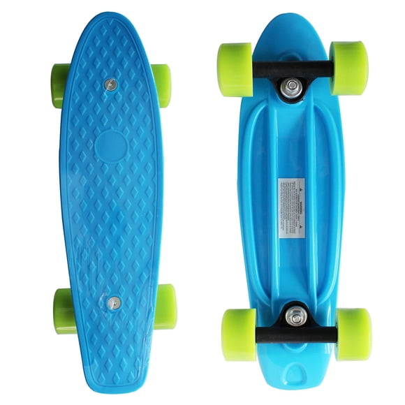 Skateboard mini cruiser SK8MEMO 43 x 13 cm para niños, azul