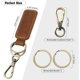 thumbnail image 2 of JackChris Genuine Leather Car Keychain, Universal Key Fob Keychain, 2 of 3