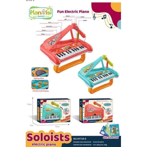 Genérico - Piano Juguete Electrónico Para Niños Musical Con Micrófono Rosa