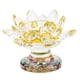 thumbnail image 2 of Candelabro De Cristal De Flor De Loto Candelabro Decoración De Fiesta En Casa Amarillo, 2 of 5