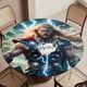 thumbnail image 5 of Thor-theme Fitted Round Tablecloths Elastic Edged Table Covers Waterproof Table Cloth for Kitchen Holiday Party Tables Decor 150cm, 5 of 6