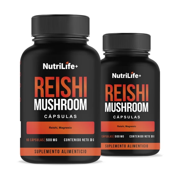 X2 Reishi Mushroom 500mg 120 Capsulas Nutrilife+ Sistema Inmune