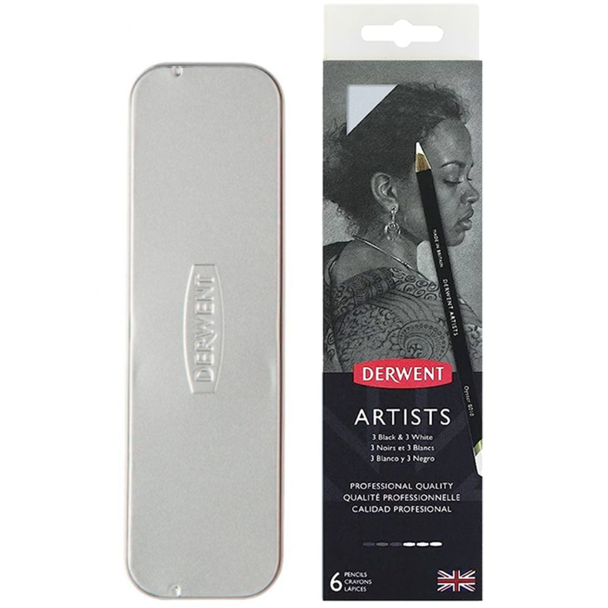 Set 6 Lápices De Colores Derwent Artists Caja Metálica