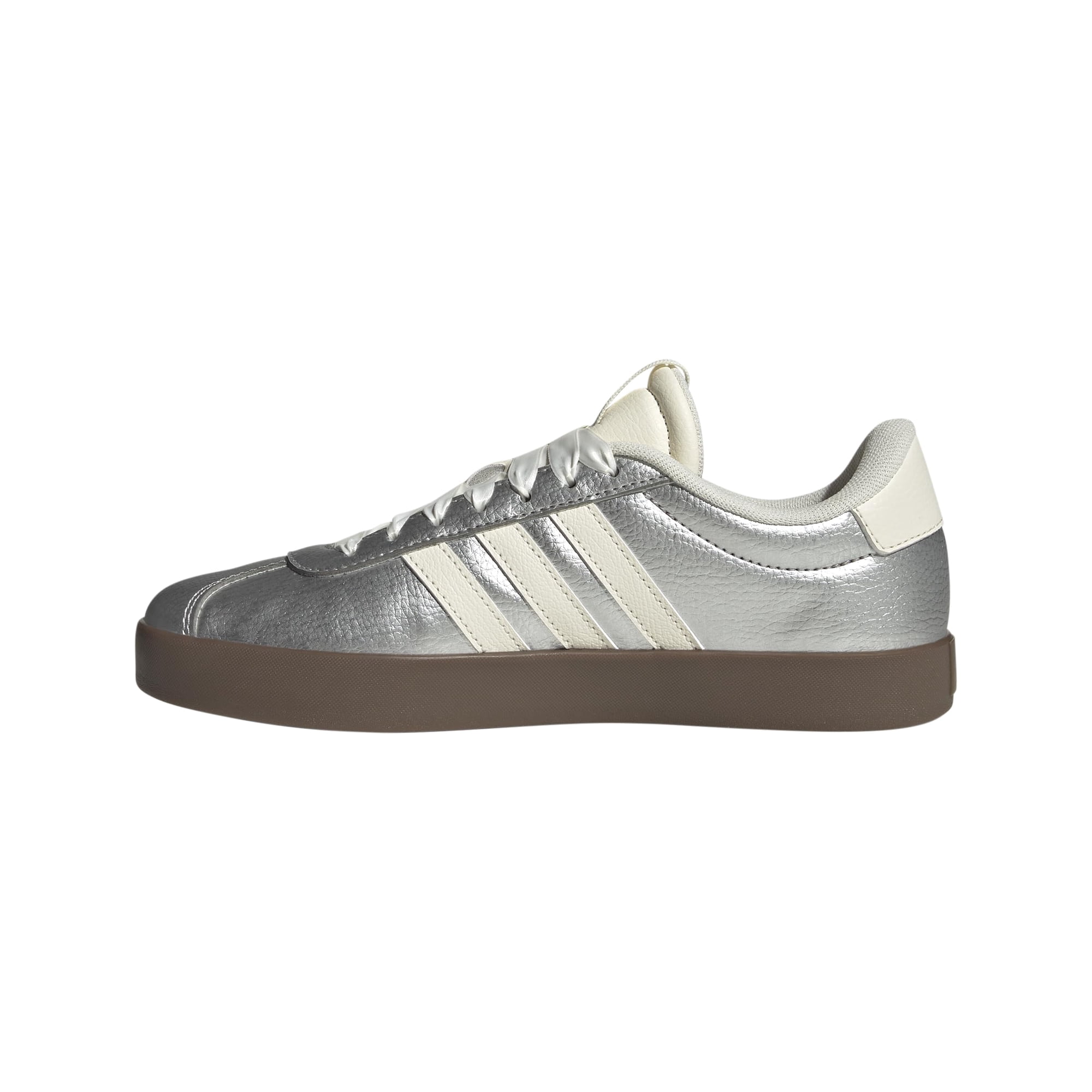 Zapatos Adidas Vl Court 3.0 Ropa Deportiva Para Mujer Plateados Talla 5