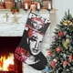 thumbnail image 1 of Lil Peep Tema: Calcetines de Navidad, fino lino blanco para colgar en escaleras y chimenea, decoración navideña para el hogar, regalo de Navidad. 45cm × 32cm, 1 of 5