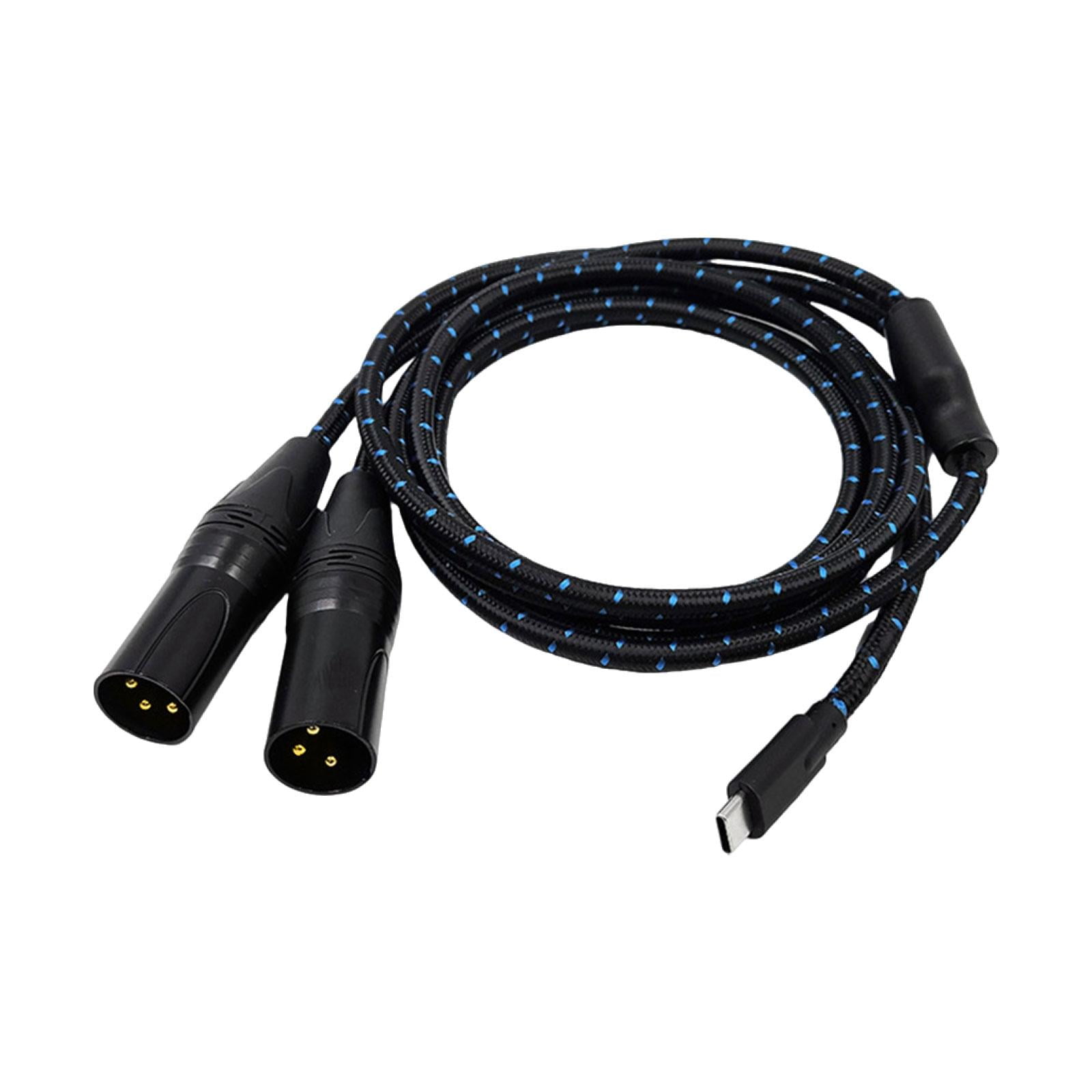 Magideal - Cable Usb C A 2 Xlr Cable Usb C A Xlr De 3 Pines Para Teléfono Computadora Portátil Pc Cable De Audio Amplificador De Potencia Cable De Audio 300 Centímetros