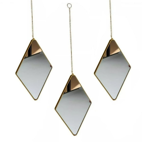 Set de 3 Espejos Rhombus Colgantes Taller Sin Fronteras
