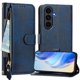 thumbnail image 1 of Funda Billetera Cremallera para Samsung Galaxy S25 FE con Porta Tarjetas, Soporte y Correa Azul, 1 of 5
