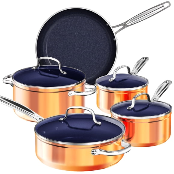 Juego De Utensilios De Cocina Healthy Duralon Blue Ceramic 9 Piezas