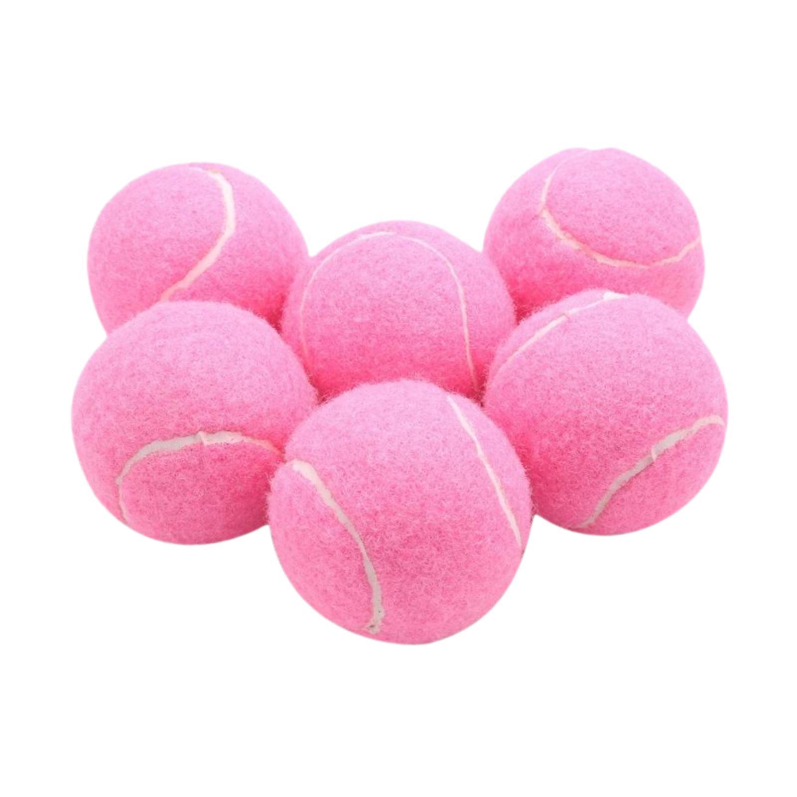 Magideal - 6 Pelotas De Tenis, Pelotas Elásticas, Pelotas De Juego, 2,52 Pulgadas De Diámetro, Pelotas De Entrenamiento, Resistentes Al Desgaste, Para Juegos Al Rosa