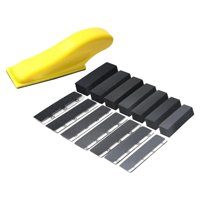 Magideal - Mini Lijadora Para Proyectos Pequeños, Herramientas De Lijado Con Mango De Microdetalles, 70 Hojas De Papel De Lija Para Manualidades, Pulido Y Lijado Negro