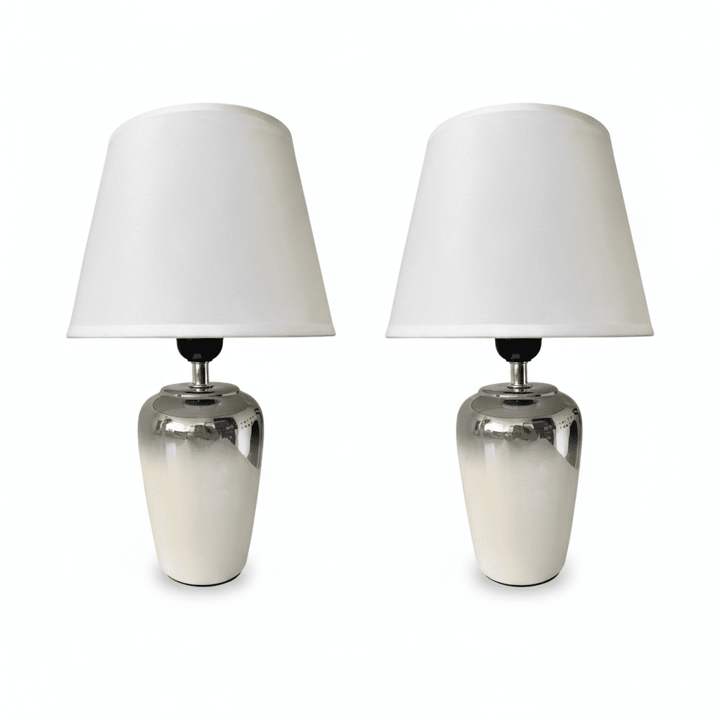 Genérica - Lámpara De Velador Mesa Decoración Dormitorio Living Minimalista E27 Pack De 2