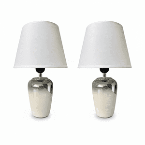 Genérica - Lámpara De Velador Mesa Decoración Dormitorio Living Minimalista E27 Pack De 2