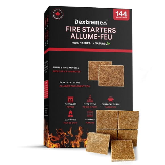 Paquete de 144 Cubos Naturales para Encender Fuego Dextreme