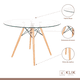 thumbnail image 3 of Comedor Mesa Eames 100cm redonda vidrio + 4 Sillas Dining Liana Acolchadas - Blancas, 3 of 8
