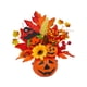 thumbnail image 5 of Calabaza Artificial De Halloween Para El Hogar, Acción De Gracias, Hojas De Arce, Flores De Bacca Con Sombrero De Bruja, 5 of 5