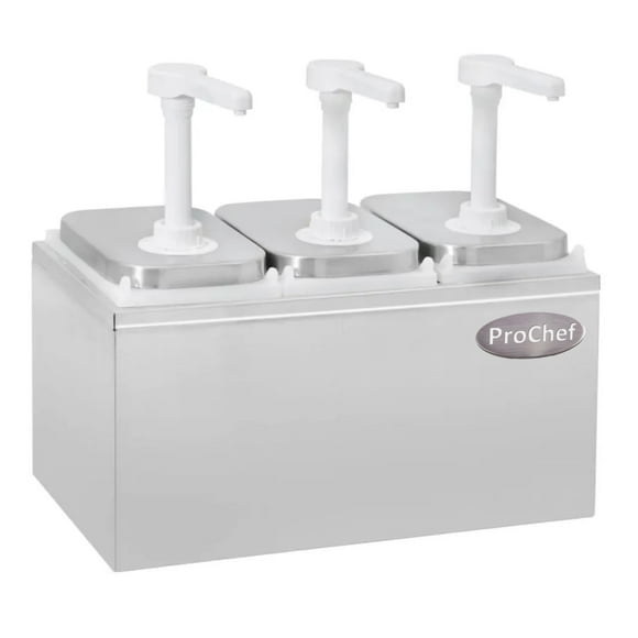 Dispensador de salsa 3x2 Lt. Acero inoxidable