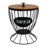 Bothyi - Contenedor Portacápsulas De Café Reutilizable Y Versátil Para Cafetería, Hogar, Cocina, Mostrador, Color Negro Con Tapa